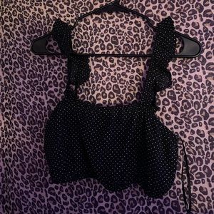 cropped polka dot tank